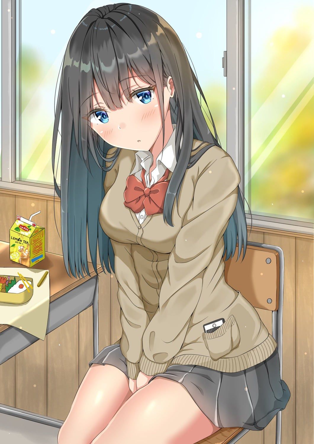 Here is ♪ only a healthy fluffy school uniform girl two-dimensional image feature 25