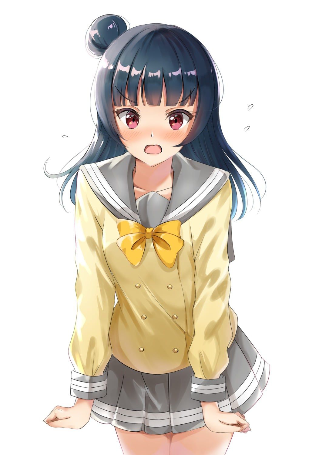 Here is ♪ only a healthy fluffy school uniform girl two-dimensional image feature 4