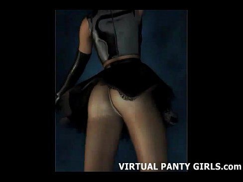 3d French maid teasing in tight panties - 2 min 20