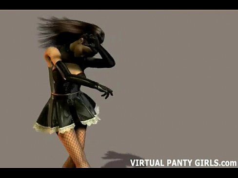 3d French maid teasing in tight panties - 2 min 3