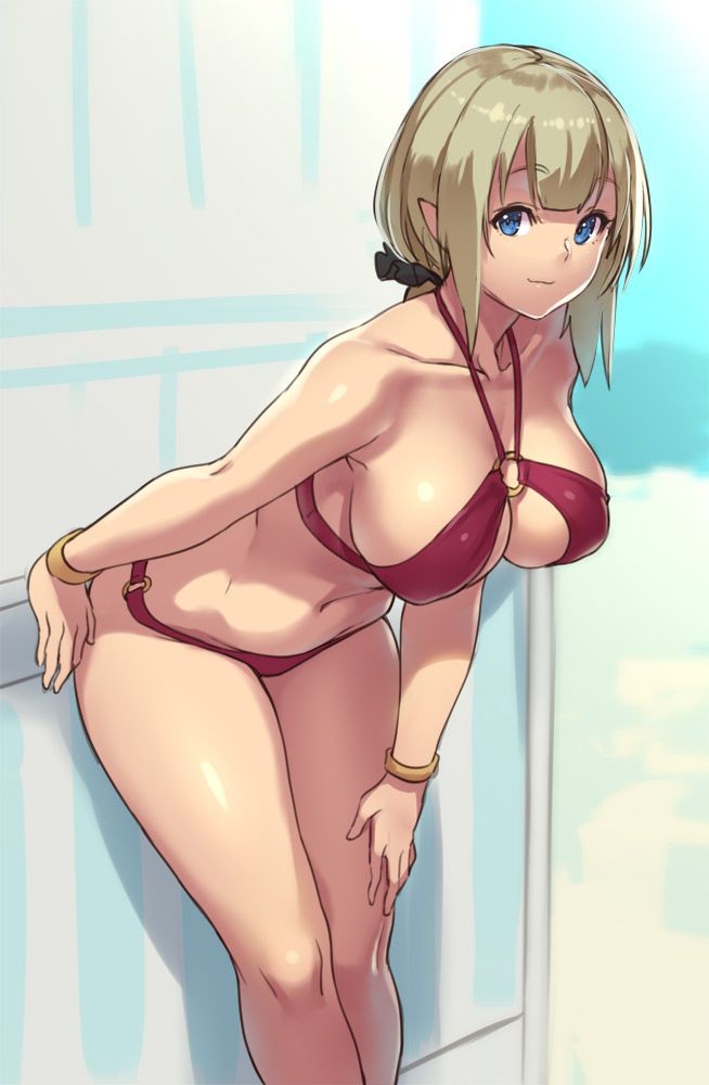 Cute girl in a swimsuit collected 20