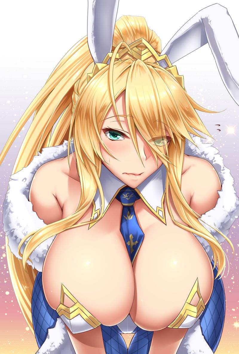 【FGO】Erotic image of Bunny Artoria (Swimsuit Lion King) 63