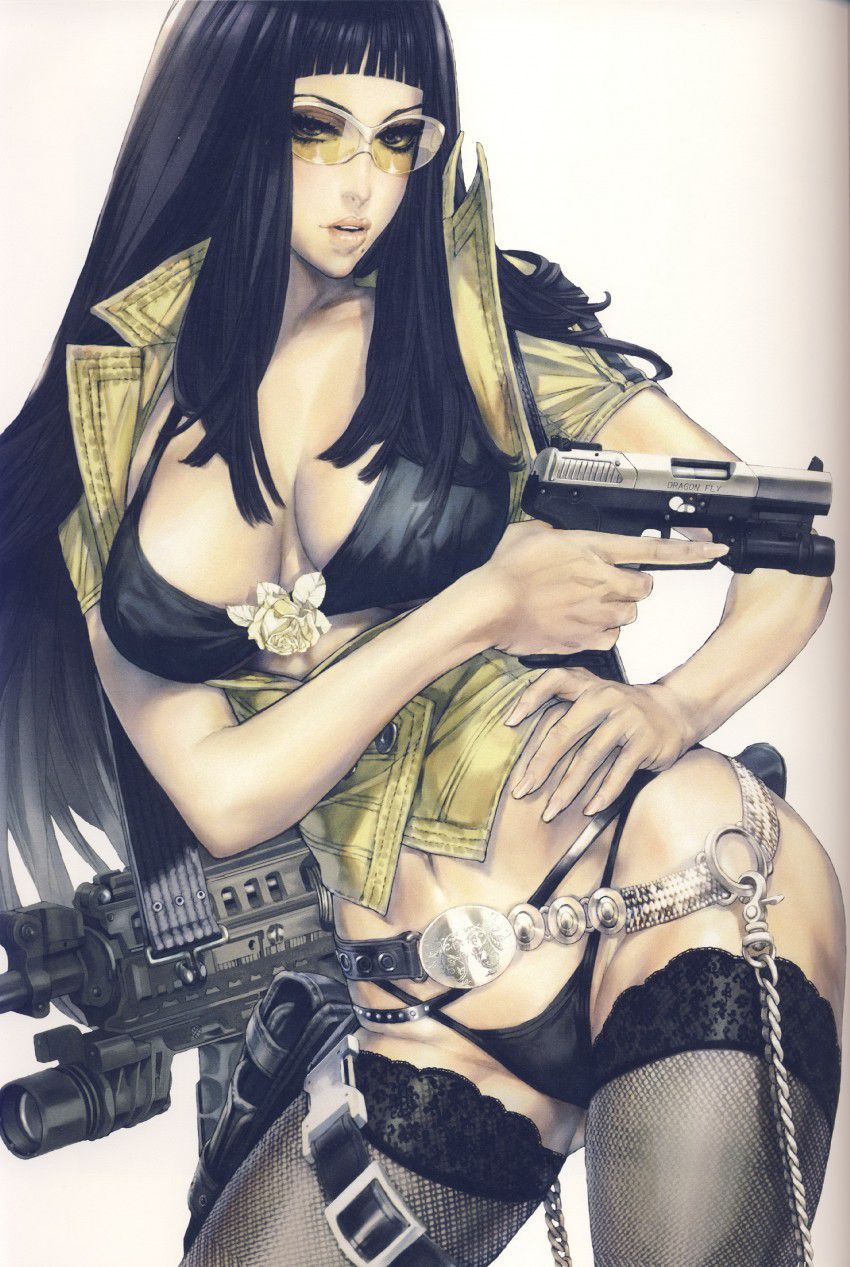 [Secondary erotic] Second erotic image of a girl with a weapon 12 [firearms, etc.] 13