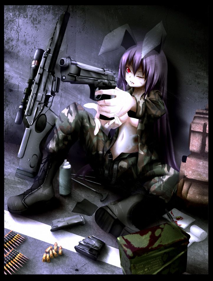 [Secondary erotic] Second erotic image of a girl with a weapon 12 [firearms, etc.] 25