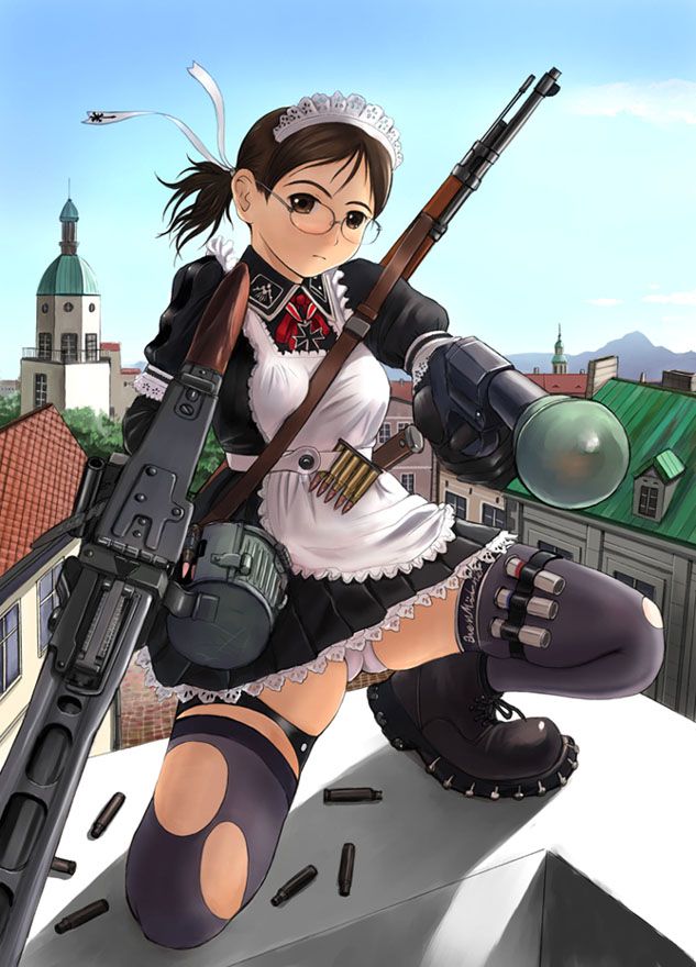 [Secondary erotic] Second erotic image of a girl with a weapon 12 [firearms, etc.] 8