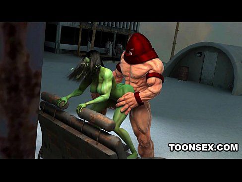 3D Toon Mutant Babe Gets Fucked Hard Outdoors - 5 min 13