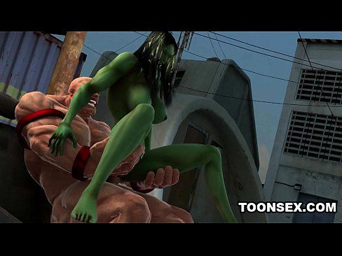 3D Toon Mutant Babe Gets Fucked Hard Outdoors - 5 min 18