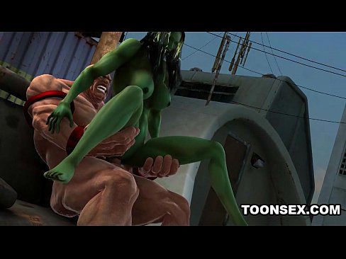 3D Toon Mutant Babe Gets Fucked Hard Outdoors - 5 min 19