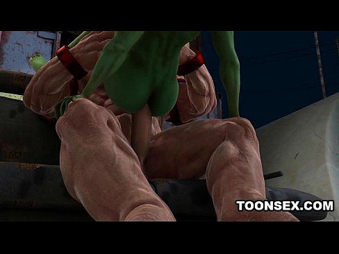 3D Toon Mutant Babe Gets Fucked Hard Outdoors - 5 min 25