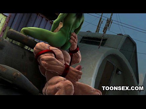 3D Toon Mutant Babe Gets Fucked Hard Outdoors - 5 min 6