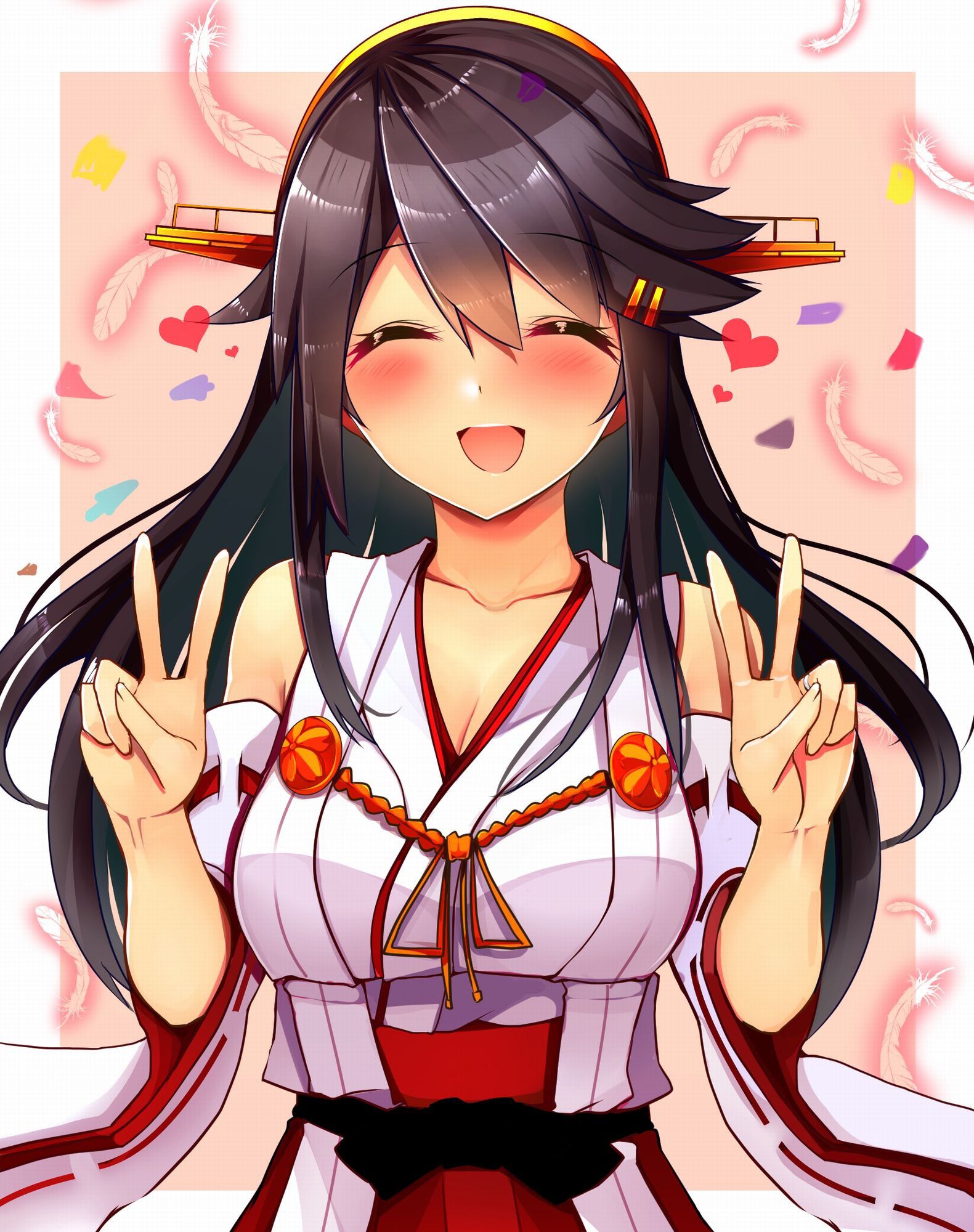 [2nd] Second image of a cute girl is a peace sign [peace sign, non-erotic] 2