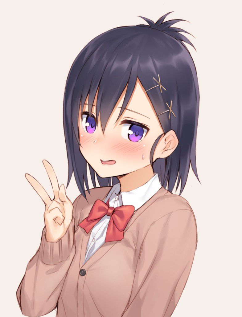 [2nd] Second image of a cute girl is a peace sign [peace sign, non-erotic] 35