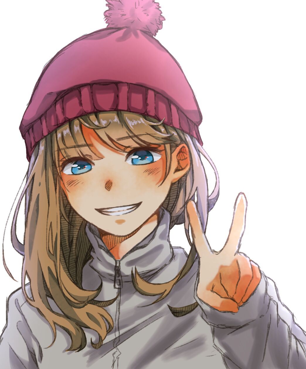 [2nd] Second image of a cute girl is a peace sign [peace sign, non-erotic] 9