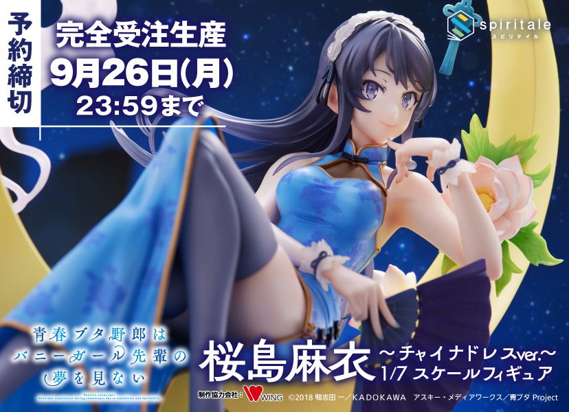 "Youth Pig Bastard Doesn't Dream of Bunny Girl Senpai" Mai Sakurajima's Erotic Cheongsam Dress Figure 2