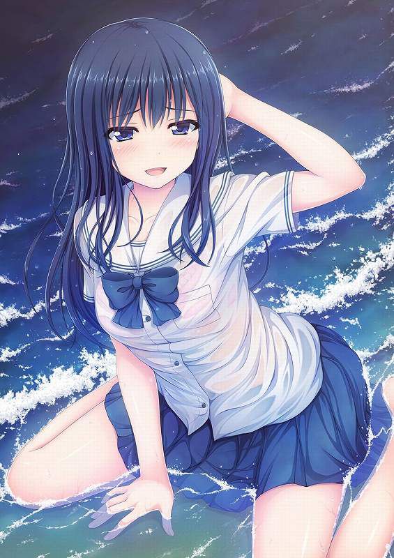 【Secondary erotica】 Here is an erotic image of a girl who is wet and her underwear can be seen through the top of her clothes 13