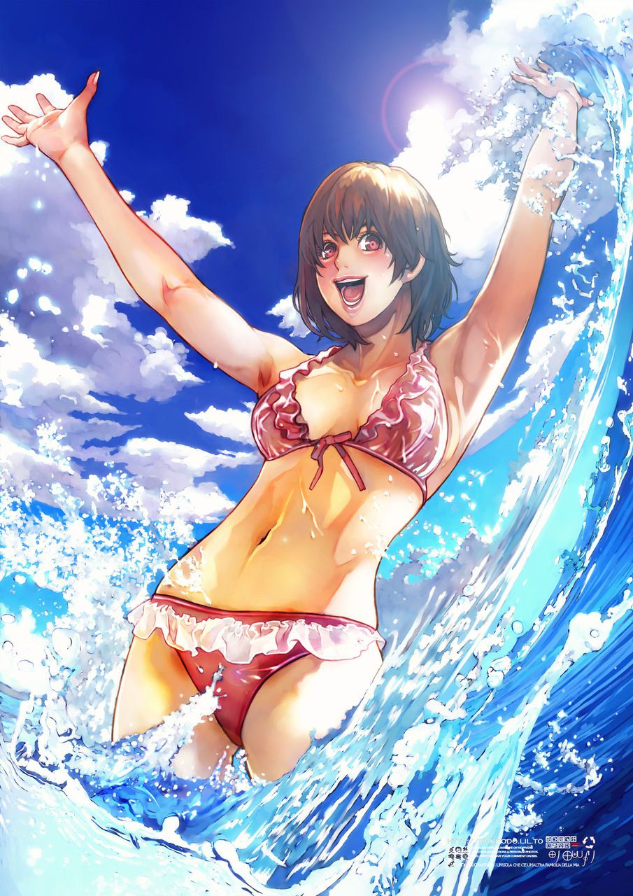 [Secondary, swimsuit] When you come to the sea, everyone becomes open, right? Swimsuit x Sea Photo Gallery Part1 14