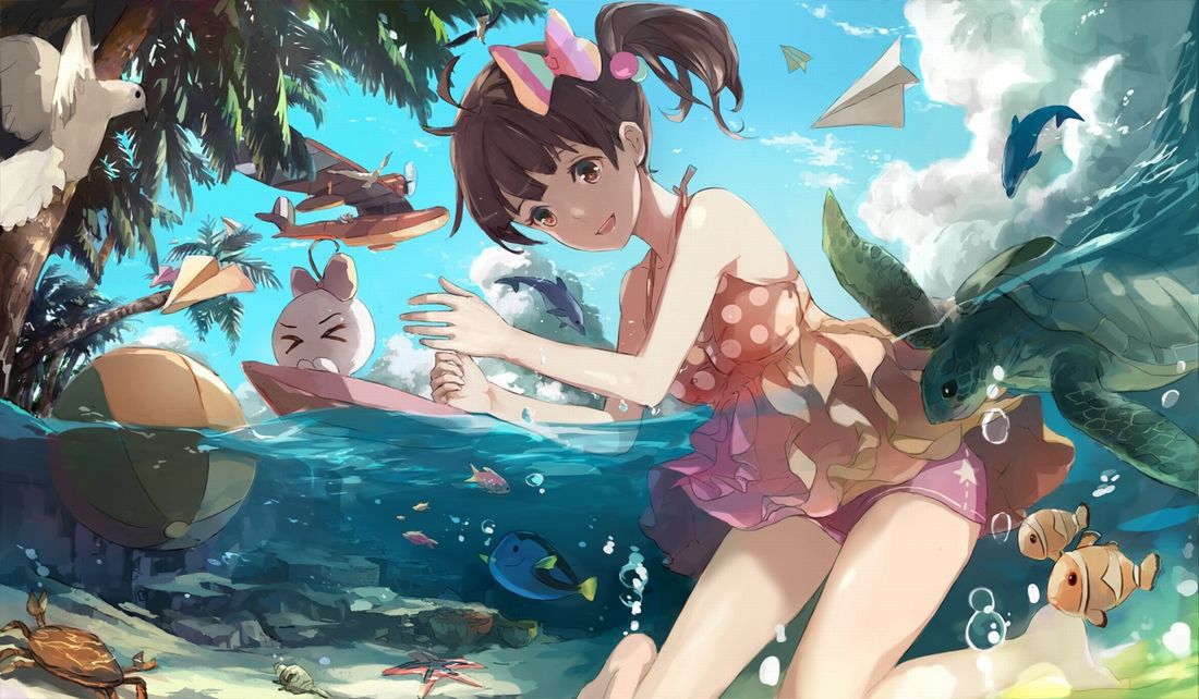 [Secondary, swimsuit] I want to go to the sea or the pool and such a pretty girl!! Part 3 25