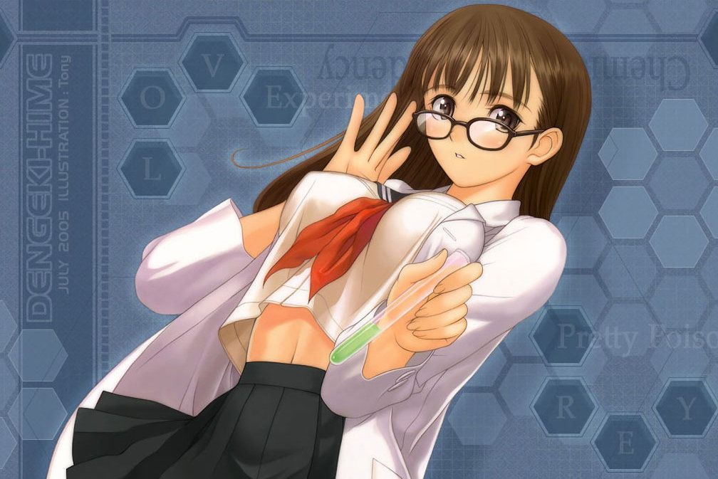 Picture of two-dimensional girl with glasses 5