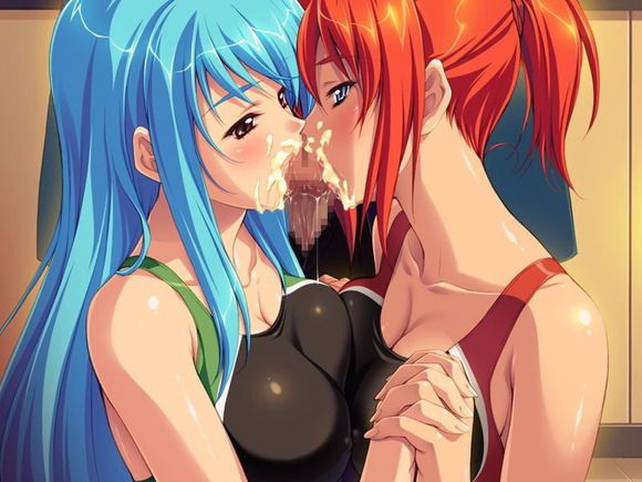 【Secondary Erotic】 Erotic image of a double in which two beauties suck each other's cocks together 27