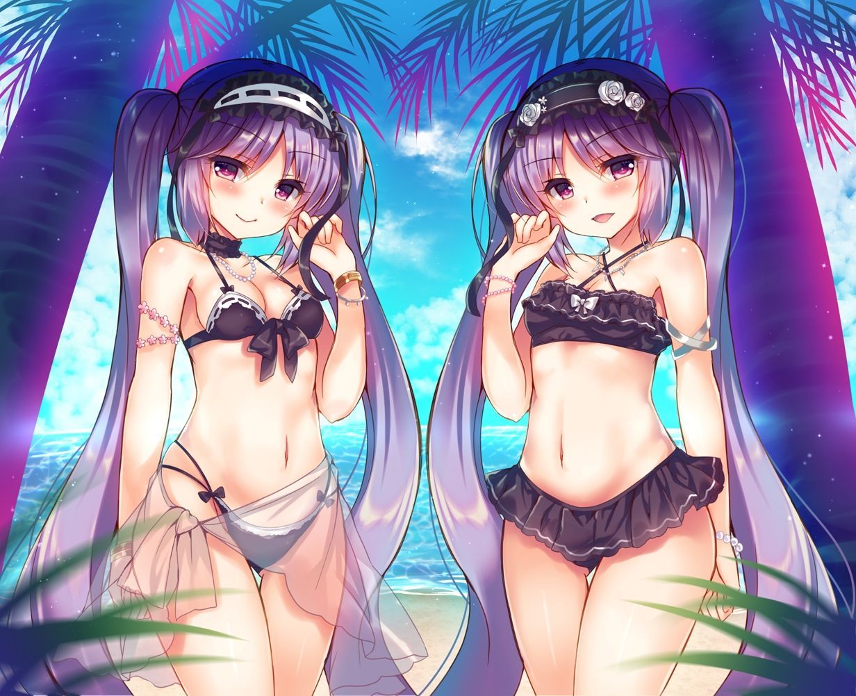 [Secondary/ZIP] beautiful girl image of a cute swimsuit in etch 17