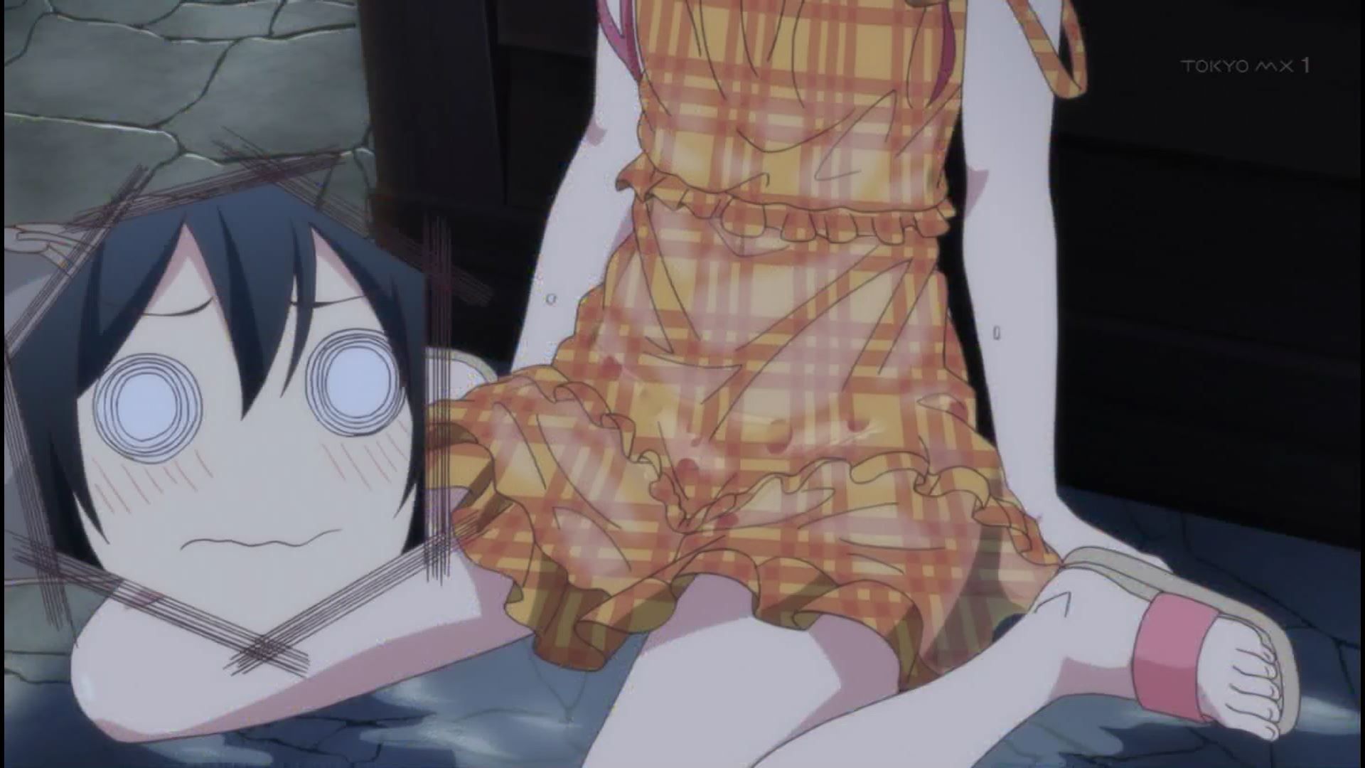 Anime [Tachibana kan to lie] 7 story girl's clothes curling in underwear in plain view to milk 6