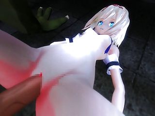 [3D anime] with monster cock cock cock sucks the Oriental Alice margatroid 7