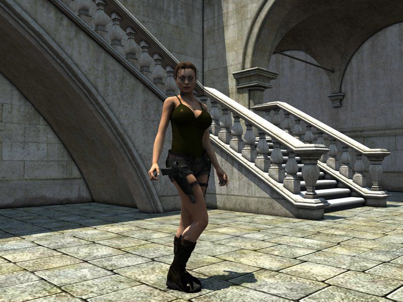 Lara Croft 3d Threesome 1