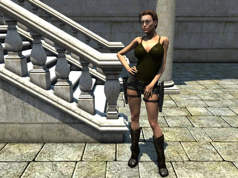 Lara Croft 3d Threesome 4