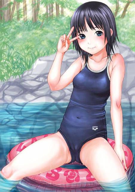 [57 pieces] Cute Erofeci image collection of two-dimensional school swimsuit. 40 17