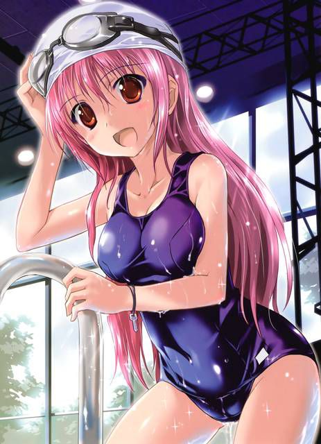 [57 pieces] Cute Erofeci image collection of two-dimensional school swimsuit. 40 46