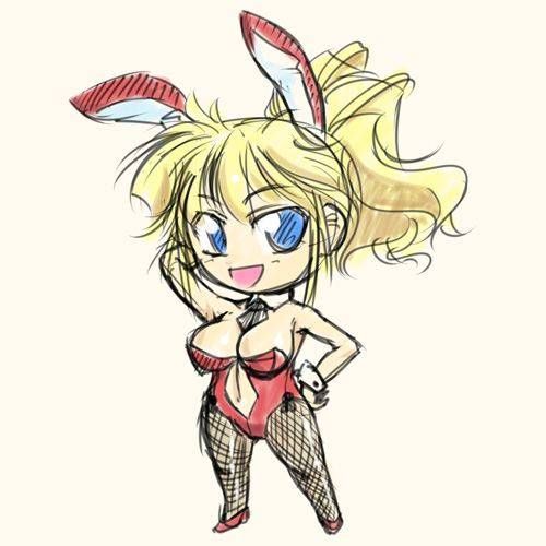 A secondary fetish image of a bunny girl. 11