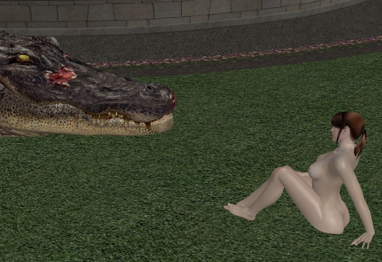Claire Redfield and her pet Alligator (Vore) 1