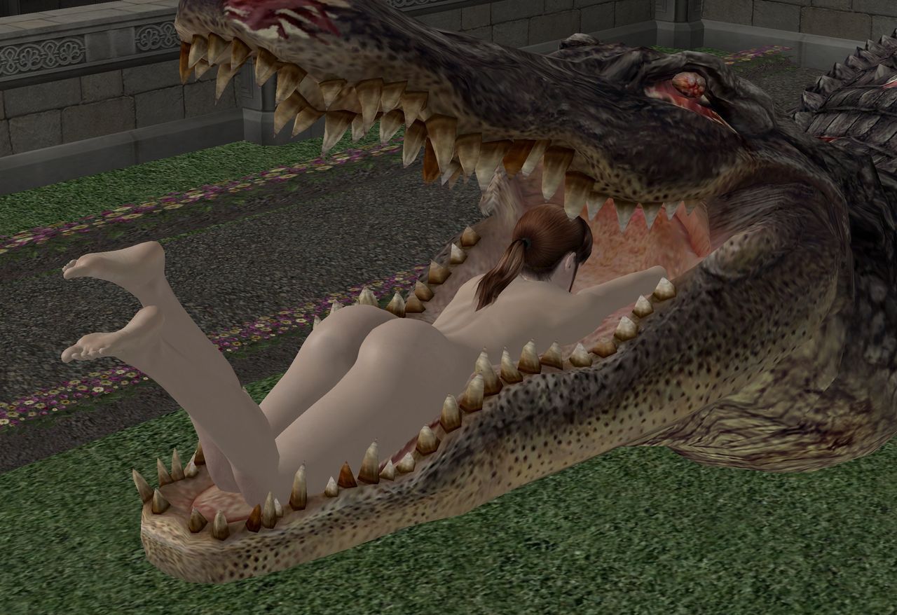 Claire Redfield and her pet Alligator (Vore) 11