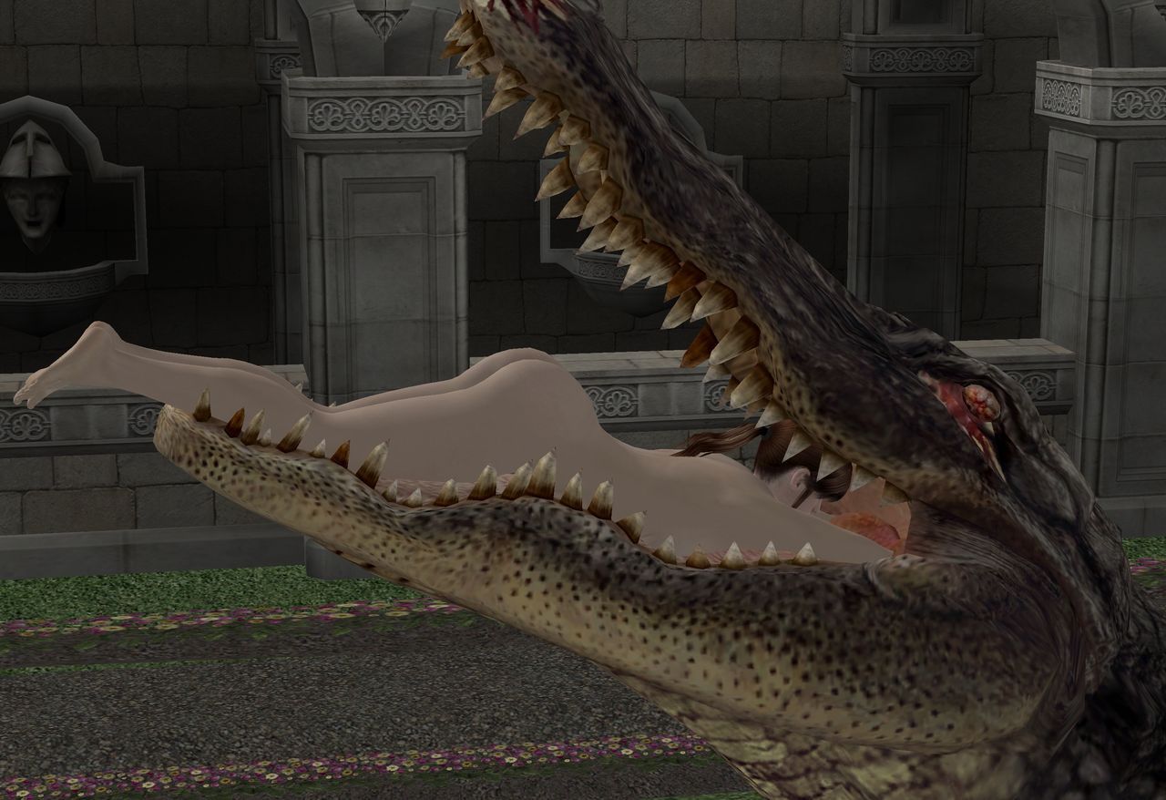 Claire Redfield and her pet Alligator (Vore) 13