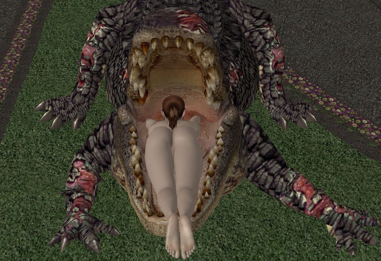 Claire Redfield and her pet Alligator (Vore) 14