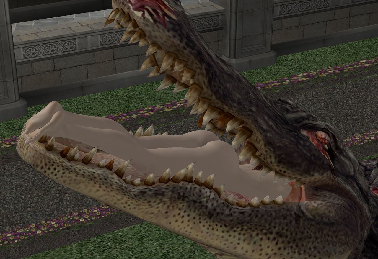 Claire Redfield and her pet Alligator (Vore) 17
