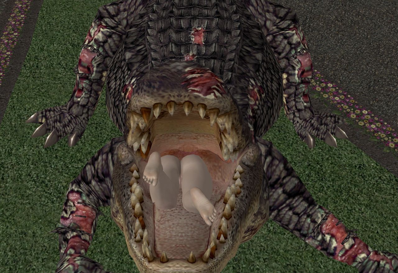 Claire Redfield and her pet Alligator (Vore) 19