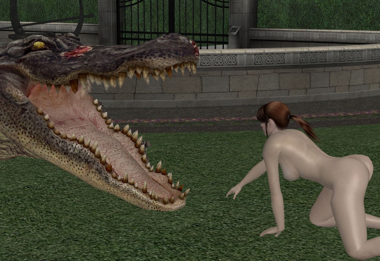Claire Redfield and her pet Alligator (Vore) 2