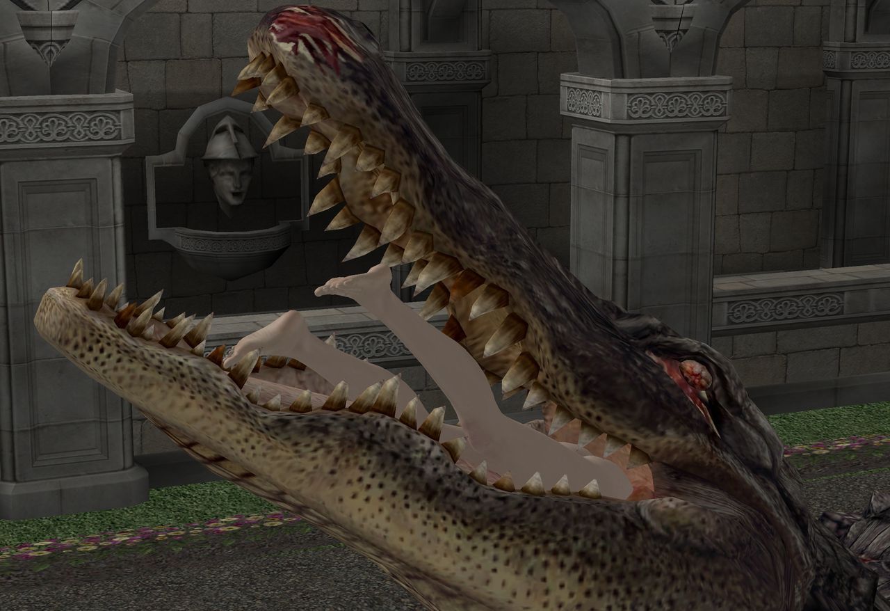 Claire Redfield and her pet Alligator (Vore) 20