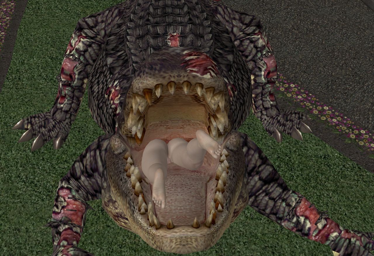 Claire Redfield and her pet Alligator (Vore) 21