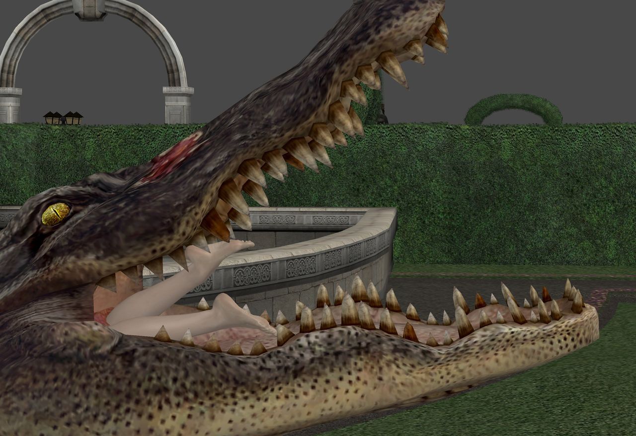 Claire Redfield and her pet Alligator (Vore) 23