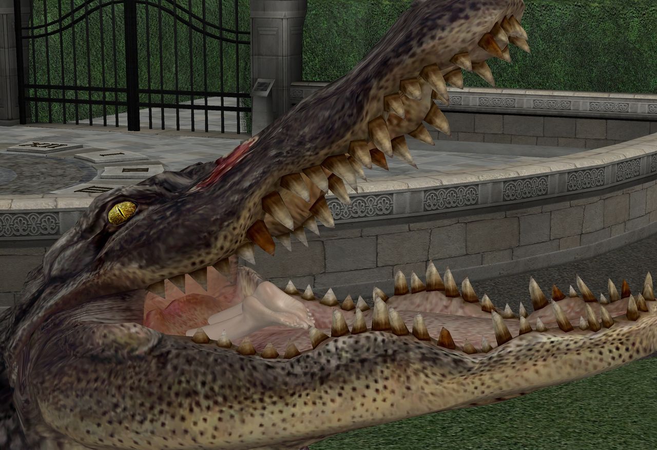 Claire Redfield and her pet Alligator (Vore) 24