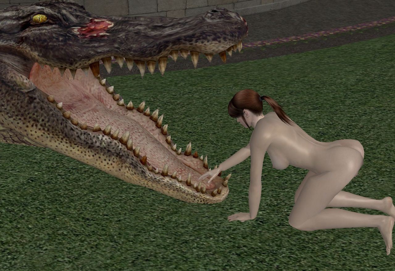 Claire Redfield and her pet Alligator (Vore) 3