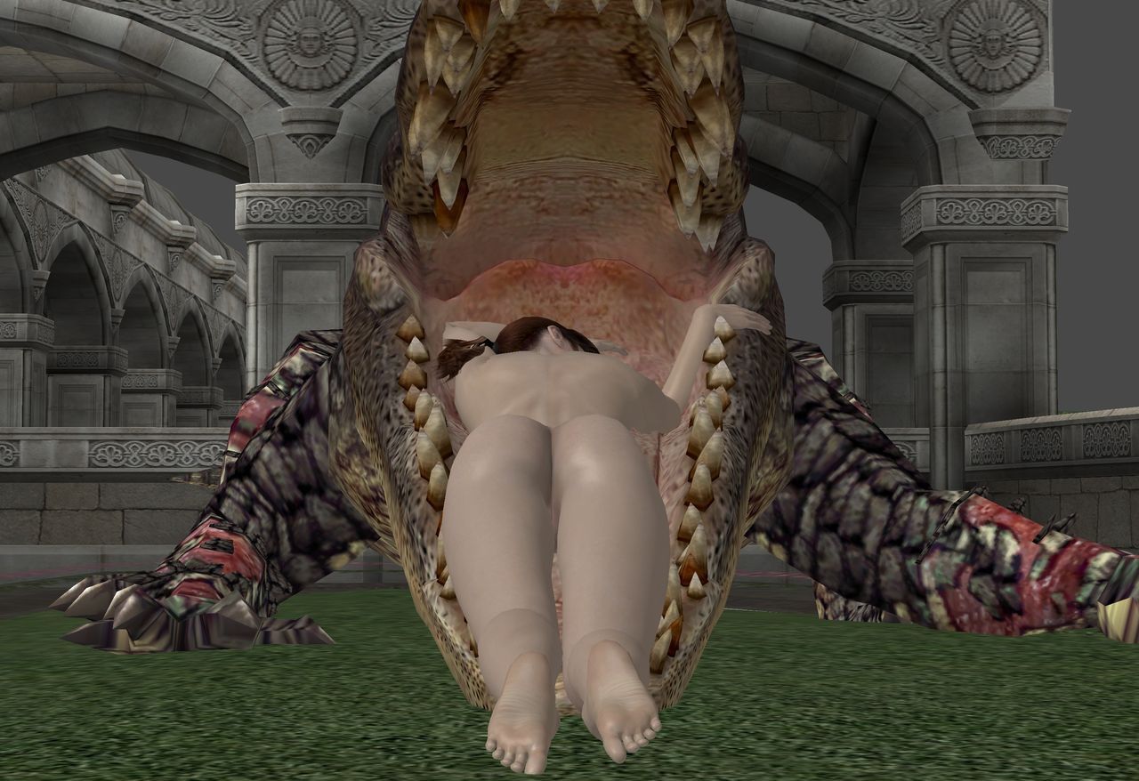 Claire Redfield and her pet Alligator (Vore) 8