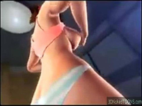 amazing 3d babe with big boobs plays with herself - 5 min 20
