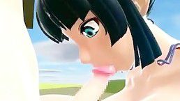 3d animated shemale gets tittyfucked and cummed 3