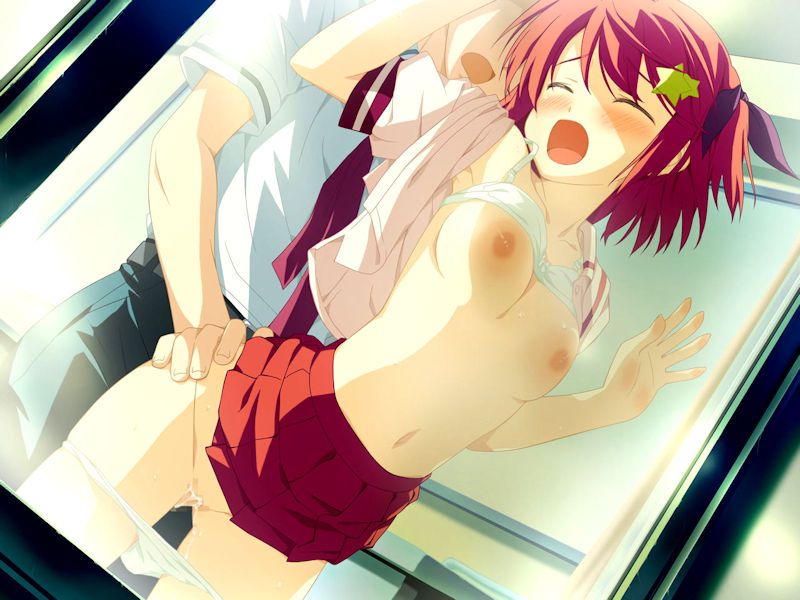 【Secondary erotica】 Here is an image of erotic girls standing back and pressing their against the window glass 10