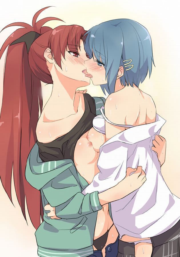 Yuri, erotic pictures, Yuri, Gachirezu, same-sex couple, thick kiss and ♥ [secondary image .moe] Part1 1