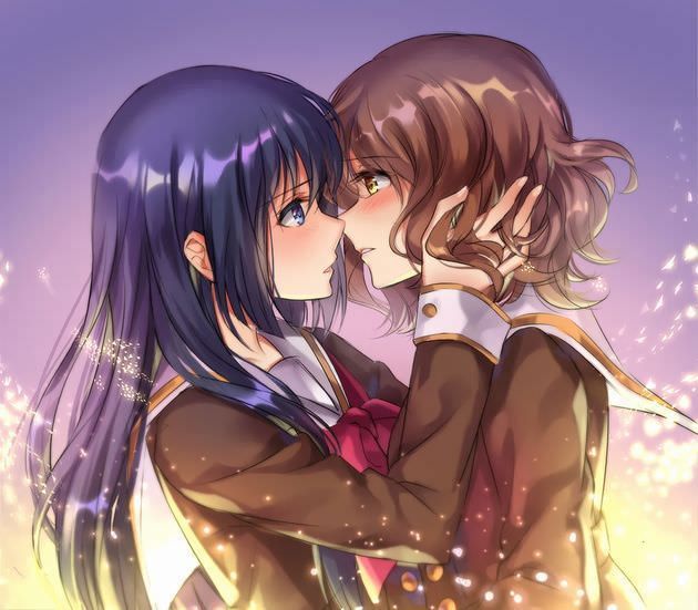 Yuri, erotic pictures, Yuri, Gachirezu, same-sex couple, thick kiss and ♥ [secondary image .moe] Part1 33