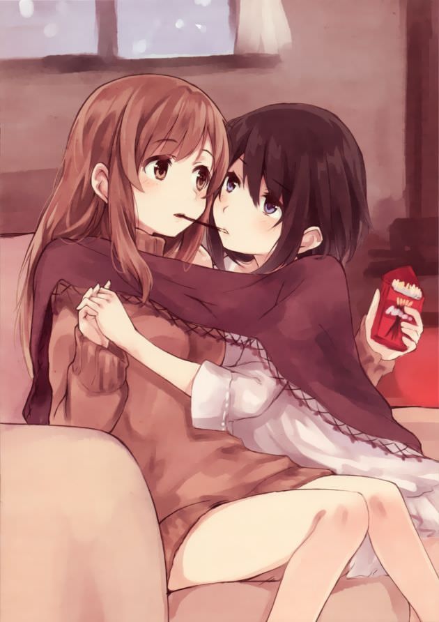 Yuri, erotic pictures, Yuri, Gachirezu, same-sex couple, thick kiss and ♥ [secondary image .moe] Part1 48